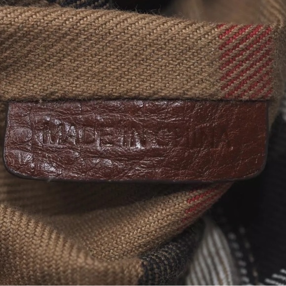 Authentic BURBERRY Vintage Leather Shoulder Tote Bag Brown - Picture 15 of 16